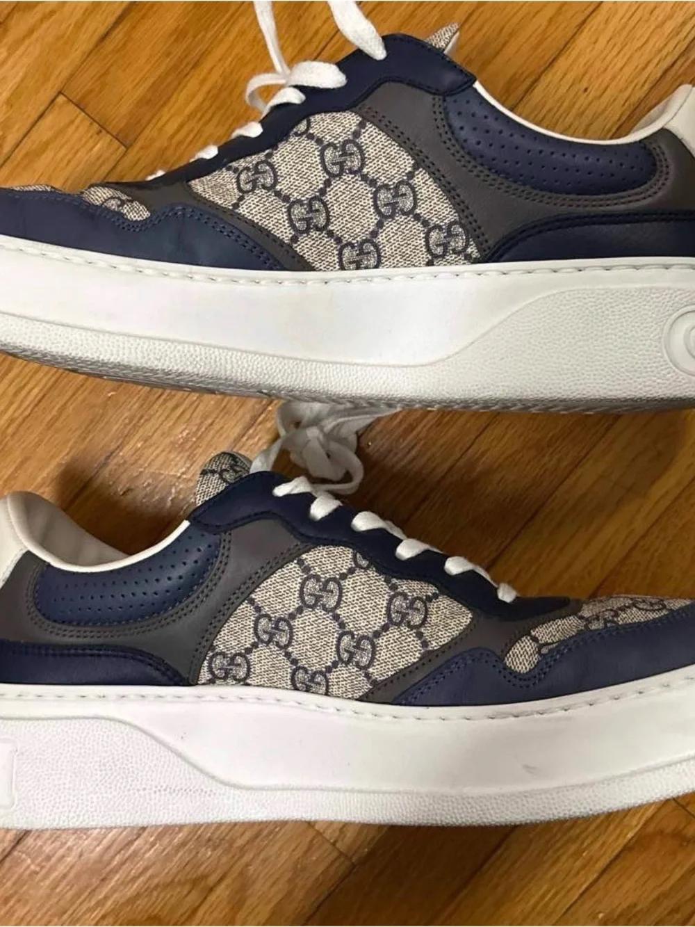 Gucci GG Supreme Blue/Beige Sneakers